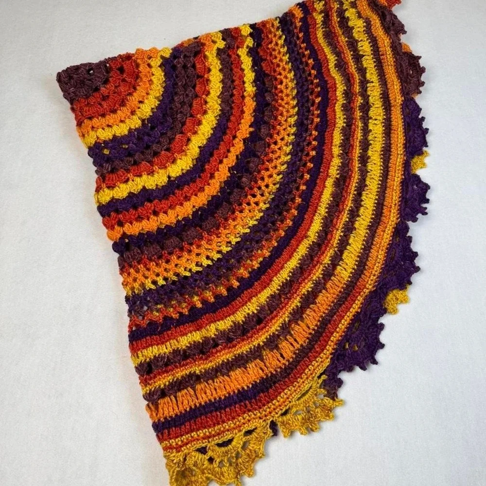 Handmade crochet mandala blanket